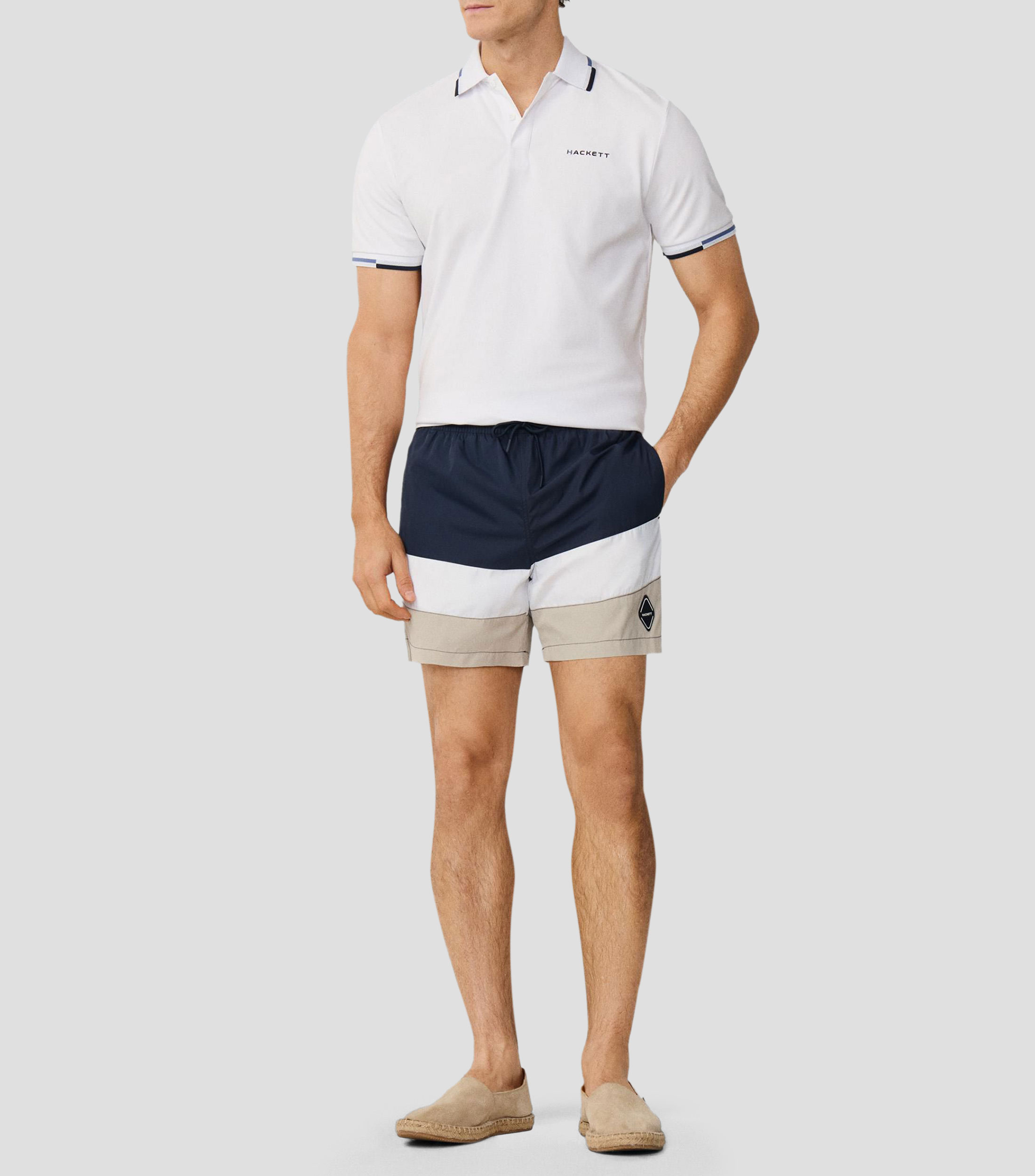 Traje de baño corto liso Hombre